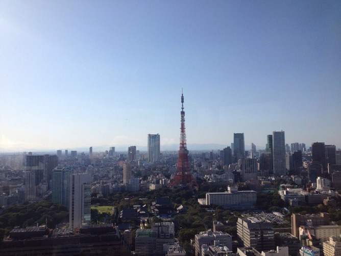 世界貿易センタービルの景色　東京タワー