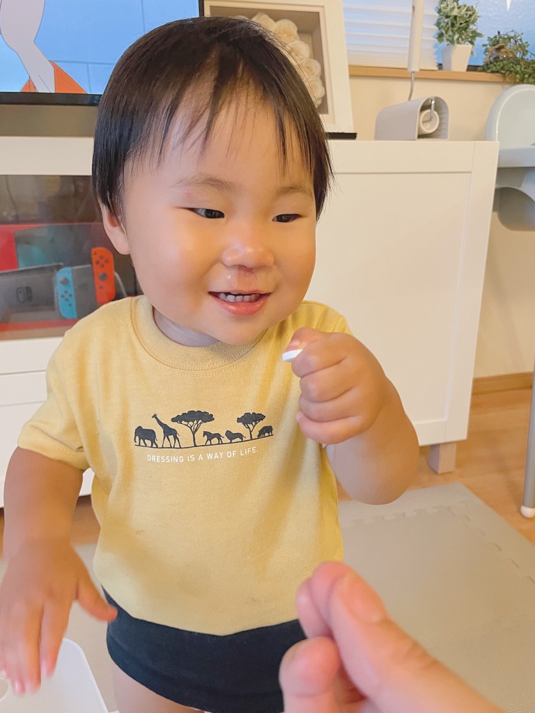 1歳4ヶ月の歯磨き事情